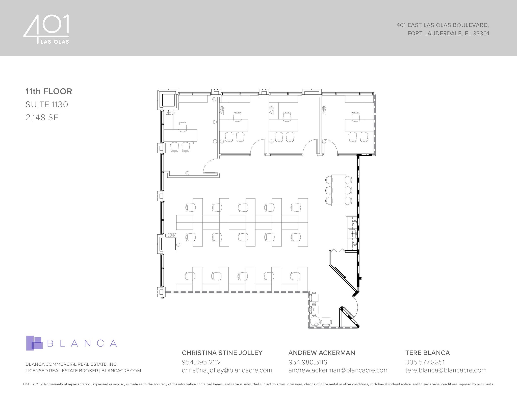 401 E Las Olas Blvd, Fort Lauderdale, FL à louer Plan d’étage– Image 1 sur 1