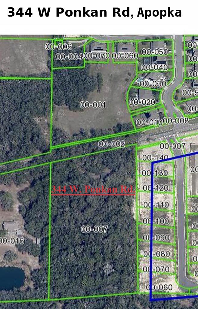 344 W Ponkan Rd, Apopka, FL à vendre Plan cadastral– Image 1 sur 2