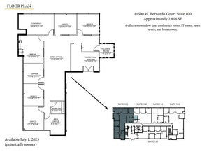 11590 W Bernardo Ct, San Diego, CA à louer Plan d’étage– Image 1 sur 1