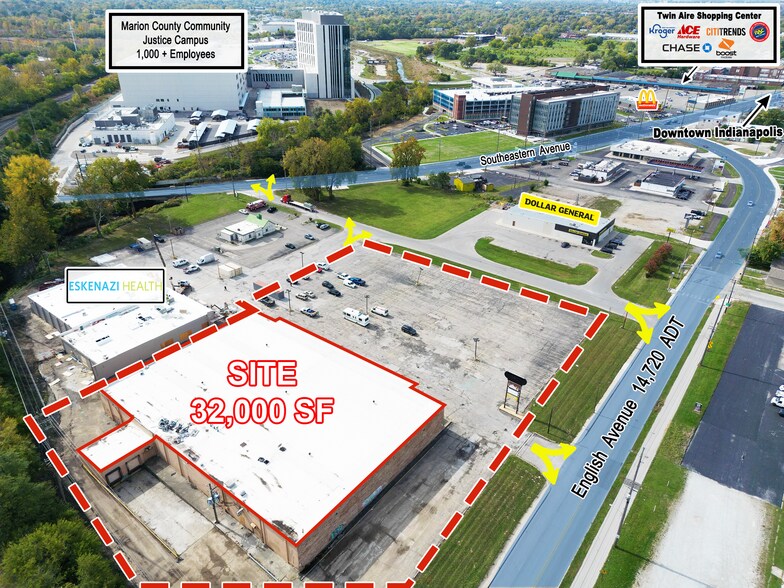 3415-3421 English Ave, Indianapolis, IN à louer - Photo de l’immeuble – Image 1 sur 3