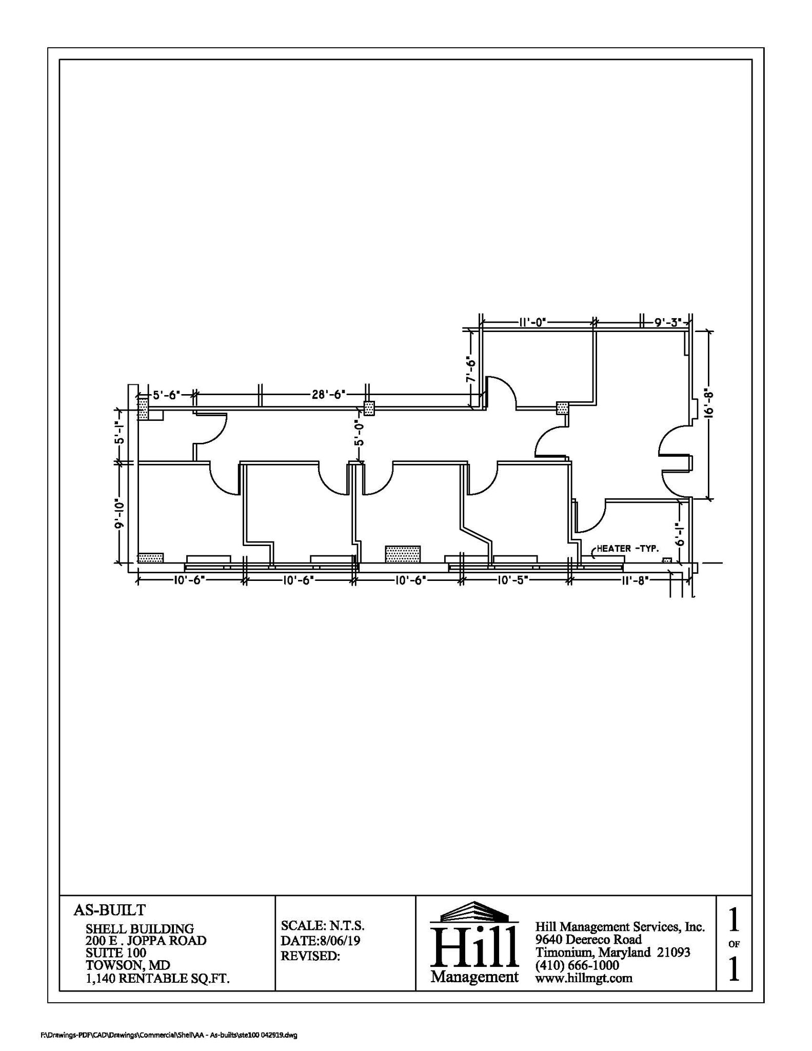 200 E Joppa Rd, Towson, MD à louer Plan d’étage– Image 1 sur 1