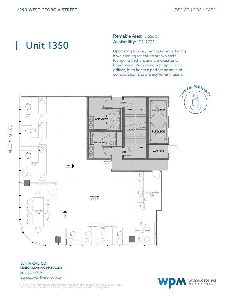 1090 W Georgia St, Vancouver, BC à louer Plan d’étage– Image 1 sur 1