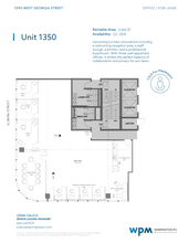 1090 W Georgia St, Vancouver, BC à louer Plan d’étage– Image 1 sur 1