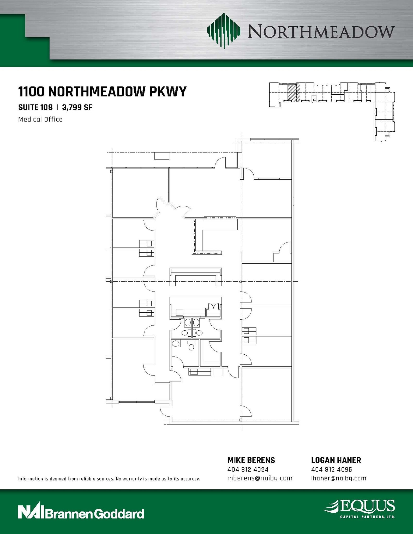 1100 Northmeadow Pky, Roswell, GA à louer Plan d’étage– Image 1 sur 1