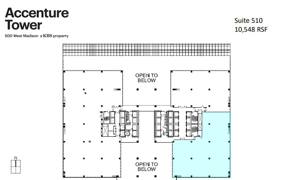 500 W Madison St, Chicago, IL à louer Plan d’étage– Image 1 sur 1