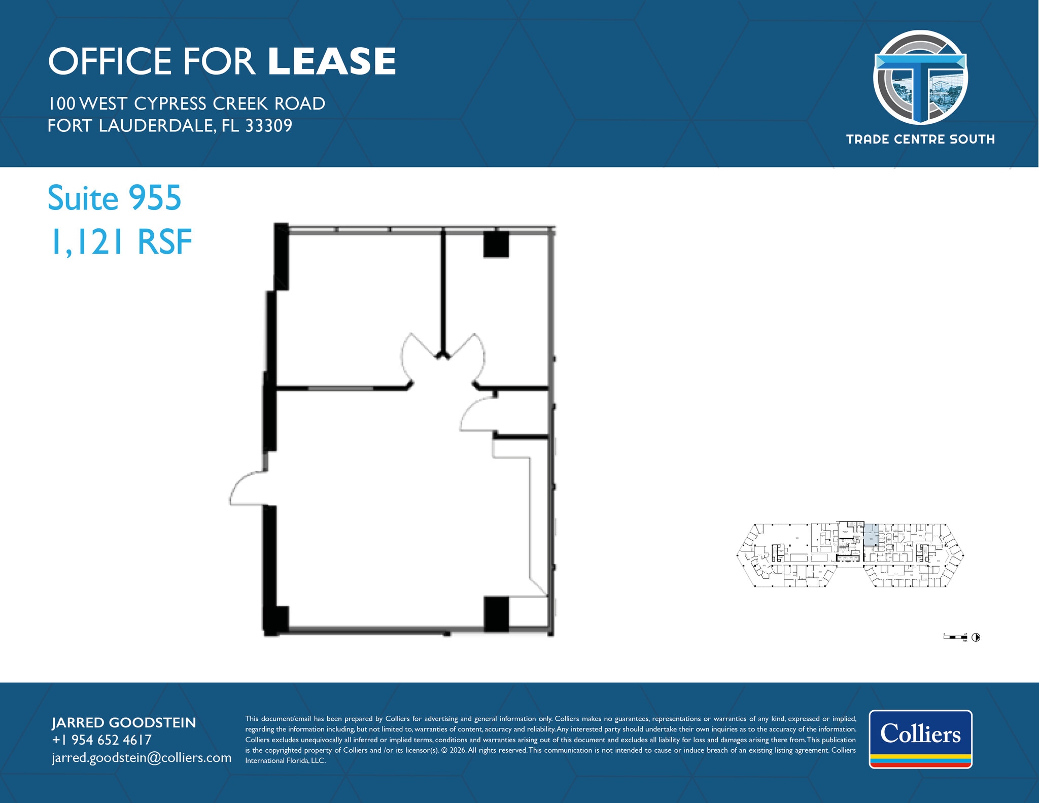 100 W Cypress Creek Rd, Fort Lauderdale, FL à louer Plan d’étage– Image 1 sur 1