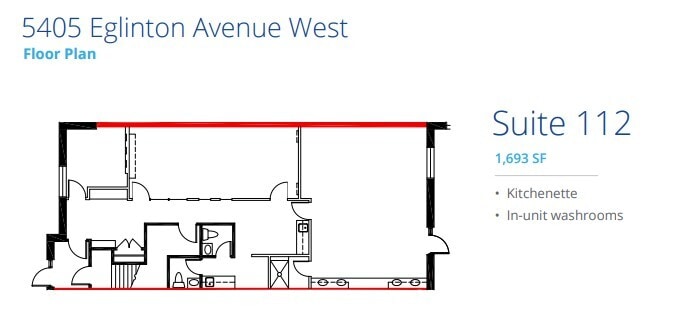 5397 Eglinton Ave W, Toronto, ON à louer Plan d’étage– Image 1 sur 1