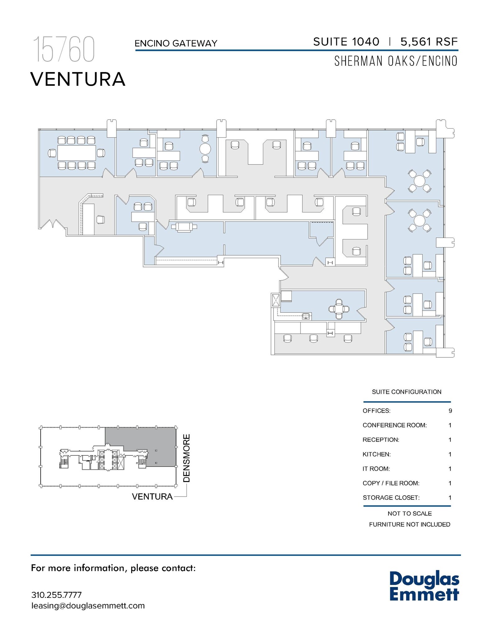 15760 Ventura Blvd, Encino, CA à louer Plan d’étage– Image 1 sur 1