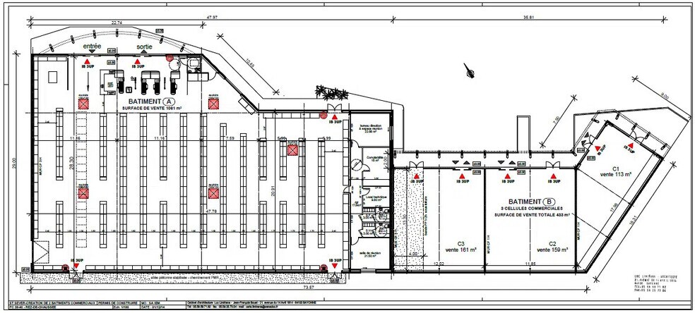 Local commercial dans Saint-Sever à louer - Photo de l’immeuble – Image 2 sur 3