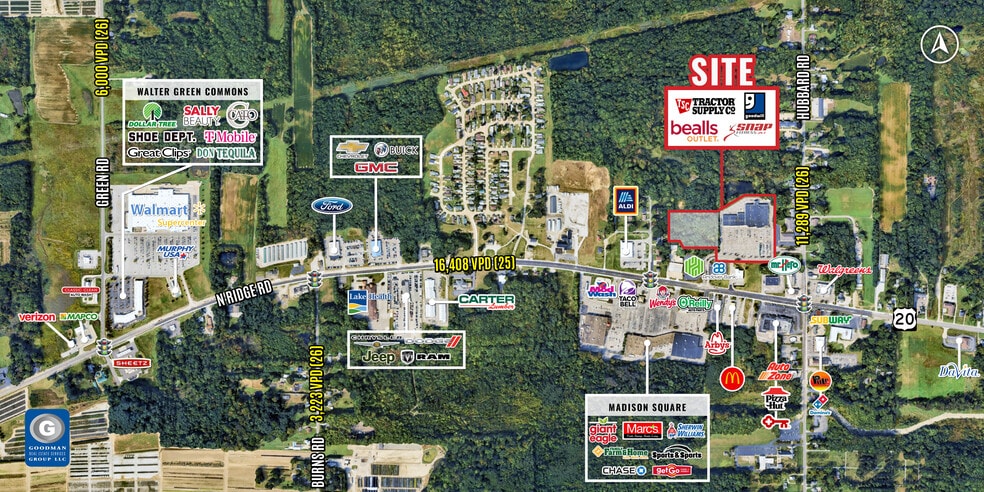 6581-6603 N Ridge Rd, Madison, OH à louer - Aérien – Image 2 sur 16