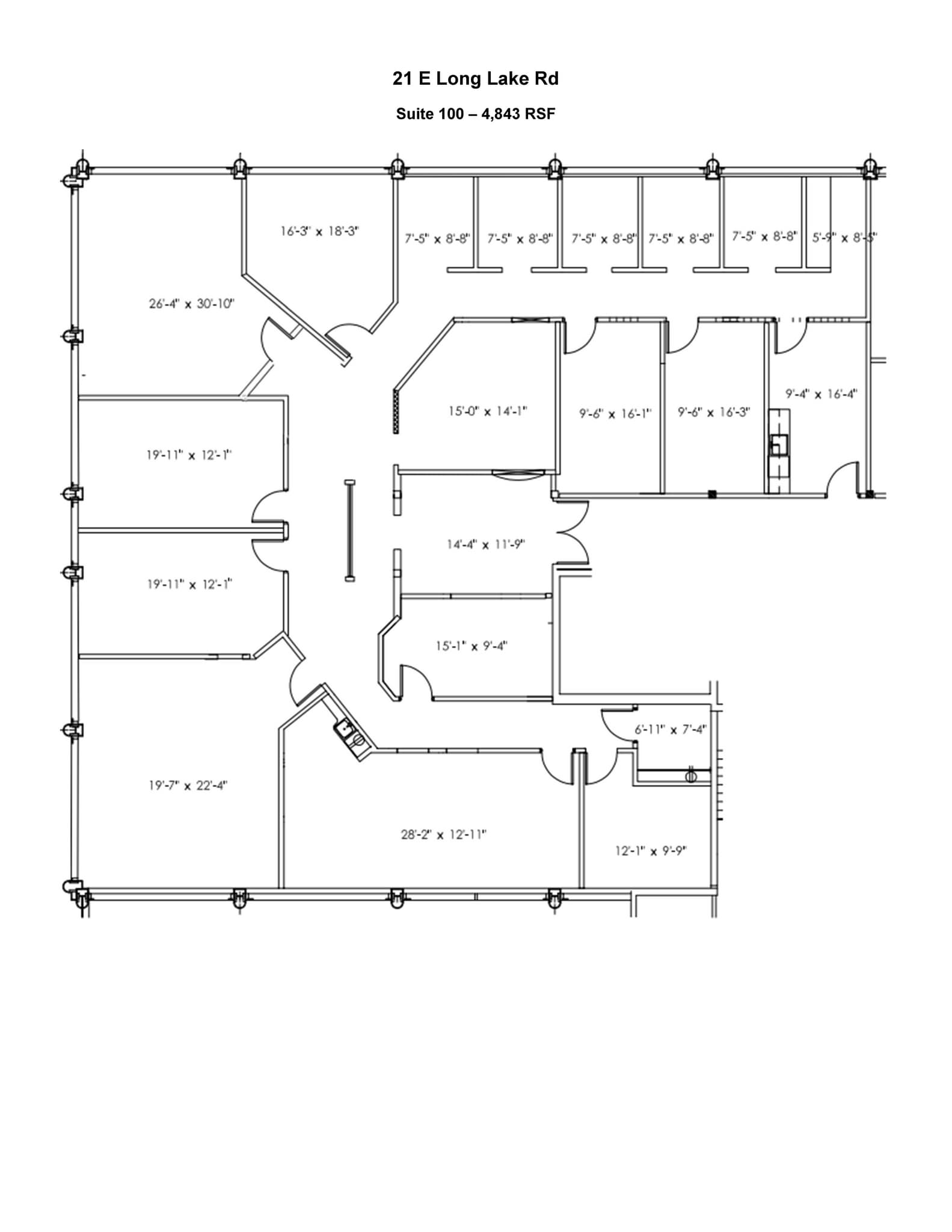 21 E Long Lake Rd, Bloomfield Hills, MI à louer Plan d’étage– Image 1 sur 2