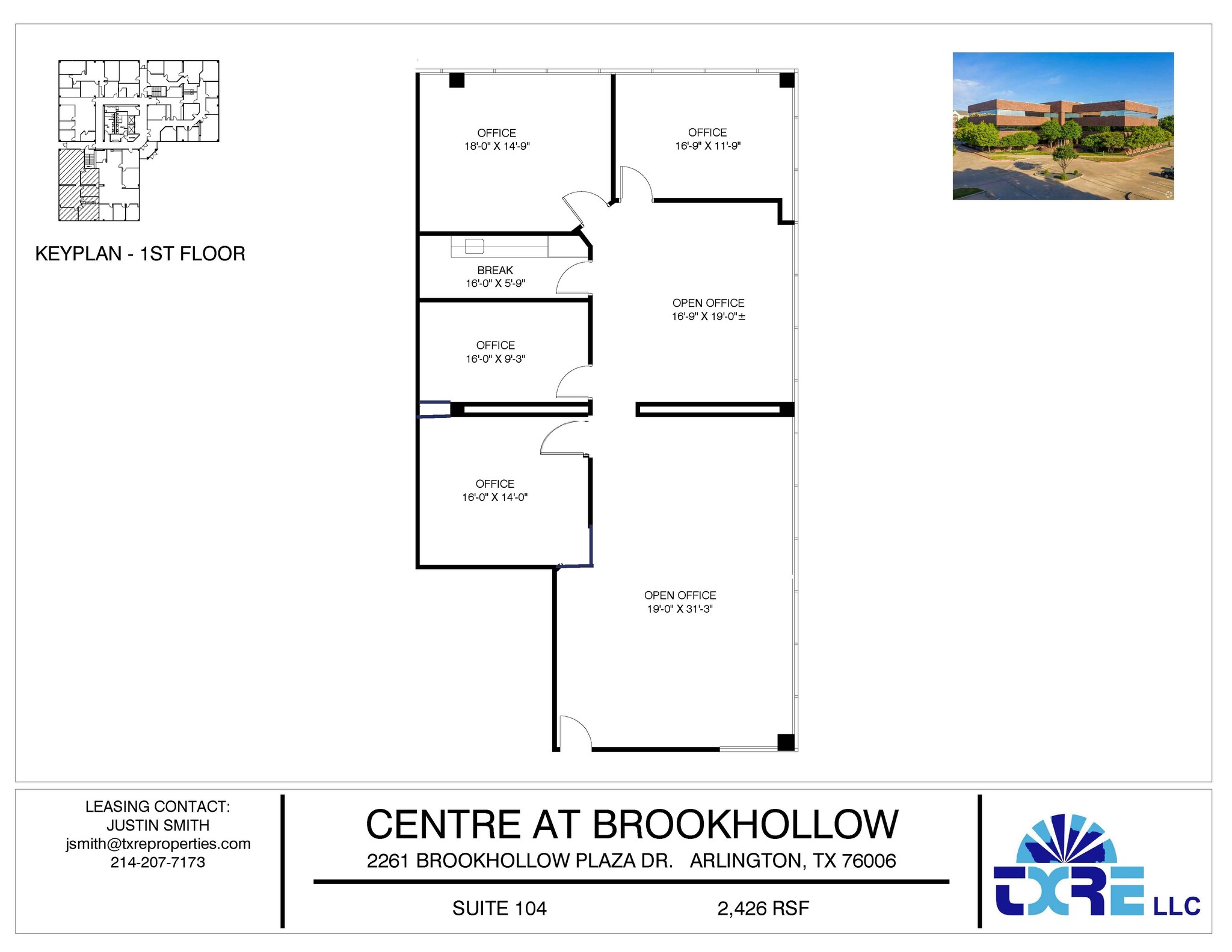 2261 Brookhollow Plaza Dr, Arlington, TX à louer Plan d’étage– Image 1 sur 1