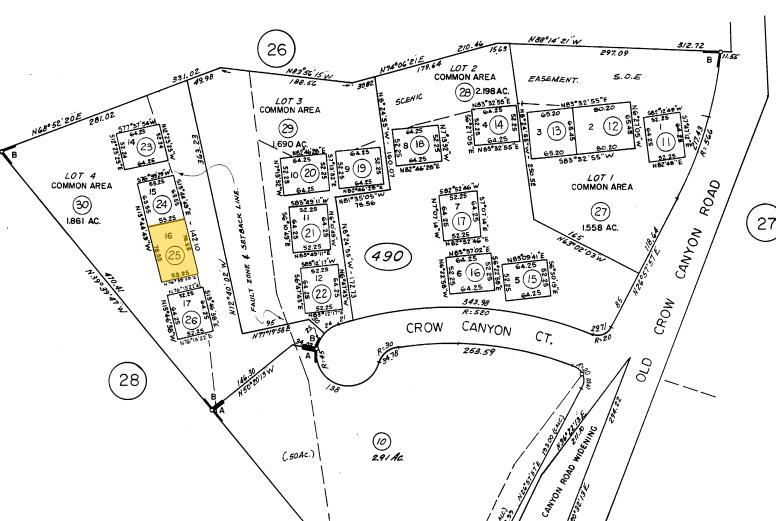 16 Crow Canyon Ct, San Ramon, CA à vendre - Plan cadastral – Image 3 sur 5