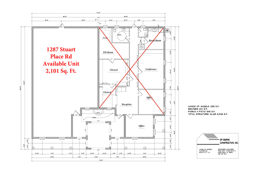 1287 N Stuart Place Rd, Palm Valley, TX à louer - Plan d’étage – Image 2 sur 6
