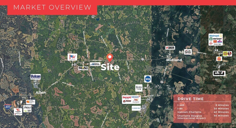 1200 NC 24/27 hwy, Midland, NC à vendre - Aérien – Image 2 sur 2