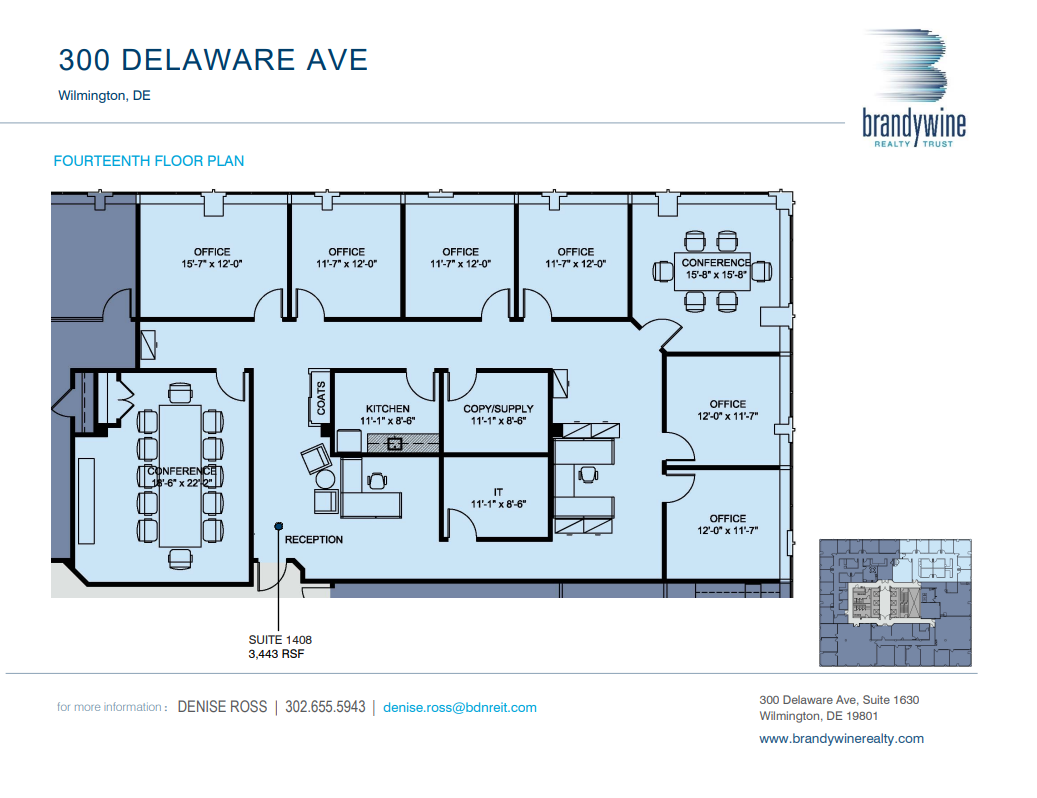 300 Delaware Ave, Wilmington, DE à louer Plan d’étage– Image 1 sur 1