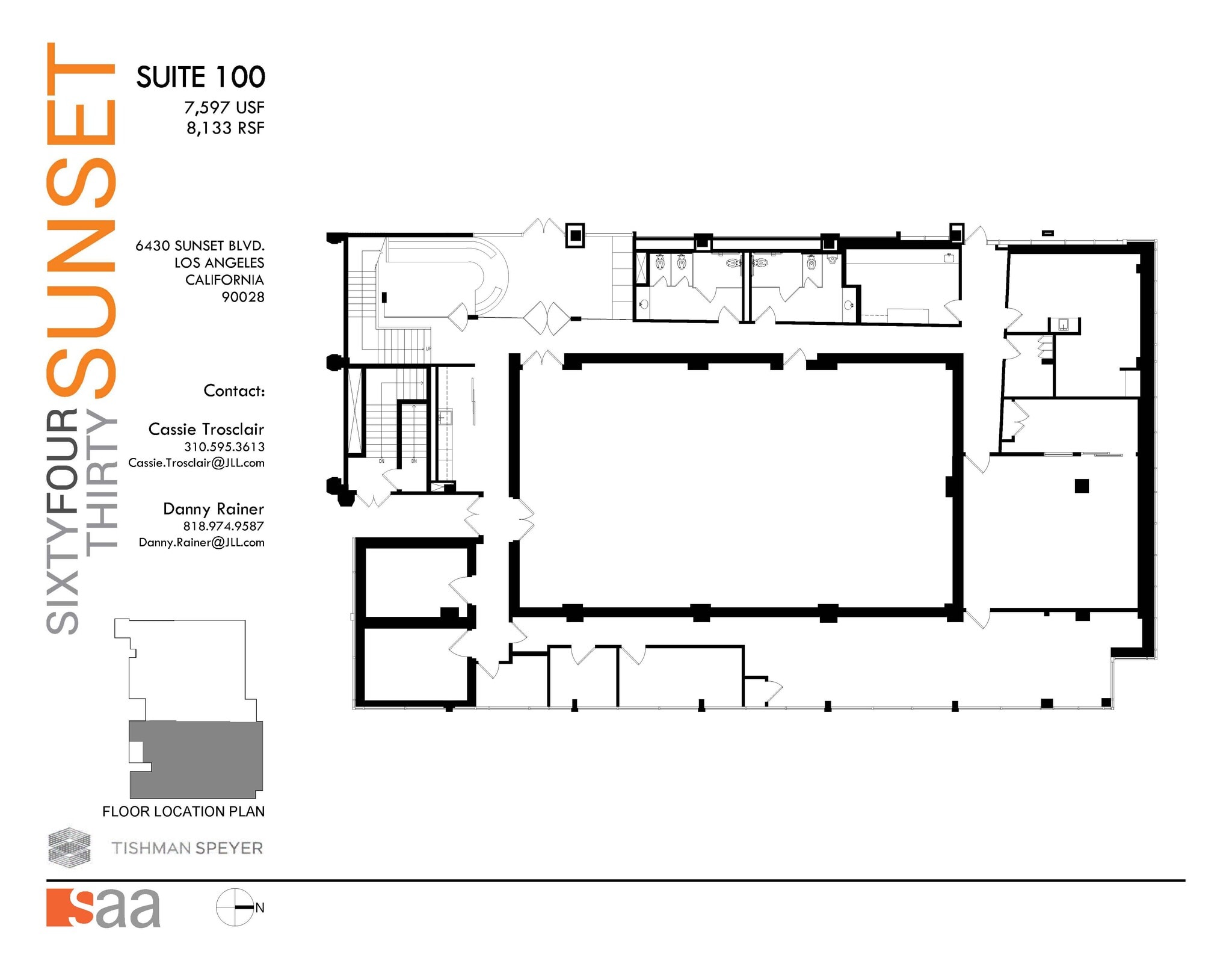 6430 W Sunset Blvd, Los Angeles, CA à louer Plan d’étage– Image 1 sur 1