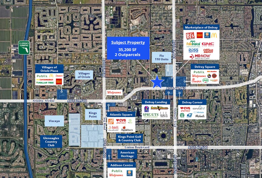 5283 W Atlantic Ave, Delray Beach, FL à louer - Aérien – Image 3 sur 4