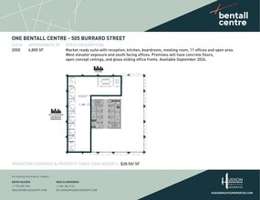 505 Burrard St, Vancouver, BC à louer Plan d’étage– Image 1 sur 1