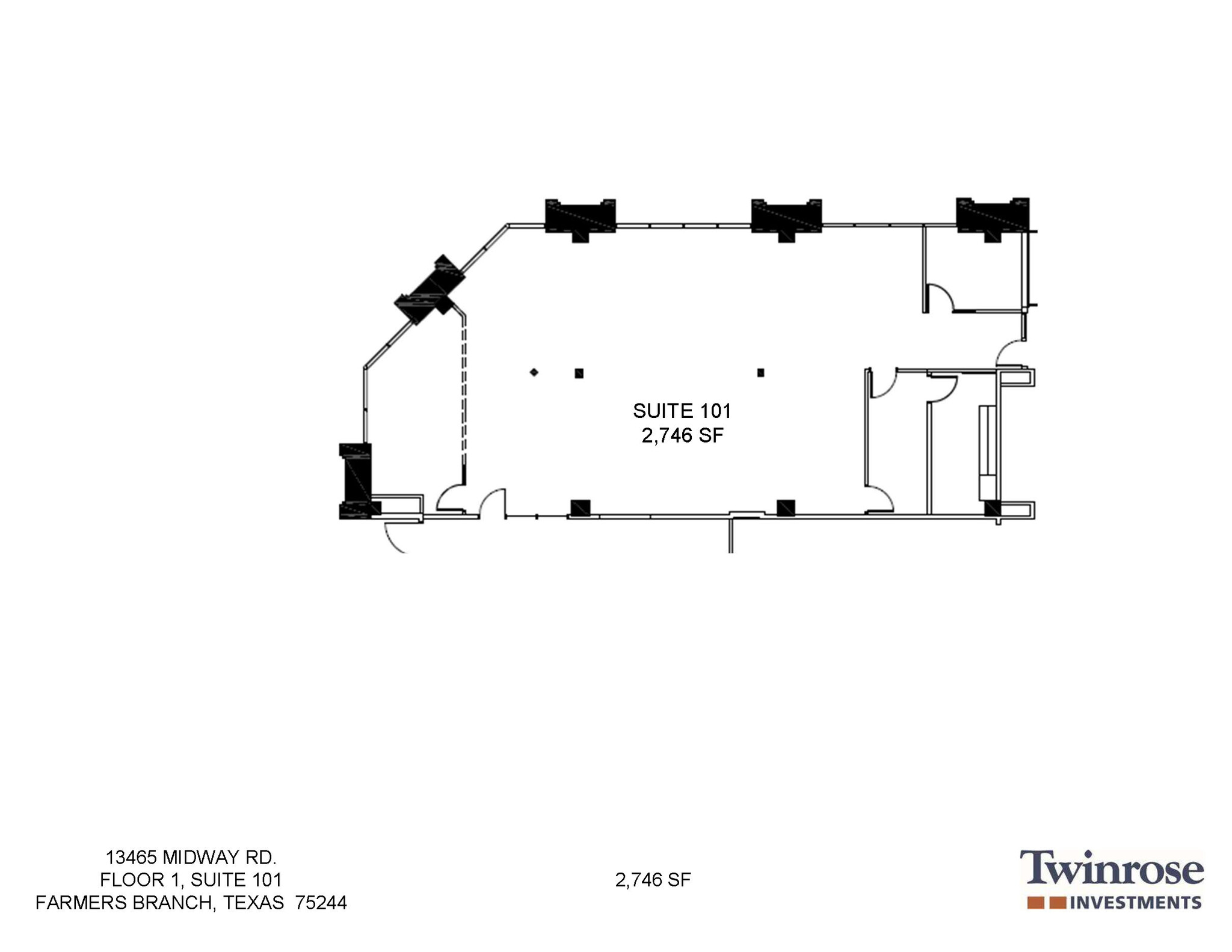 13465 Midway Rd, Farmers Branch, TX à louer Plan d’étage– Image 1 sur 5