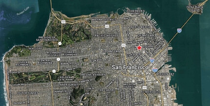 399 Geary St, San Francisco, CA - Vue aérienne vue de carte