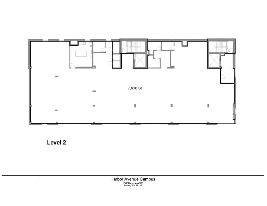 1307 Harbor Ave SW, Seattle, WA à louer Plan d’étage– Image 1 sur 1