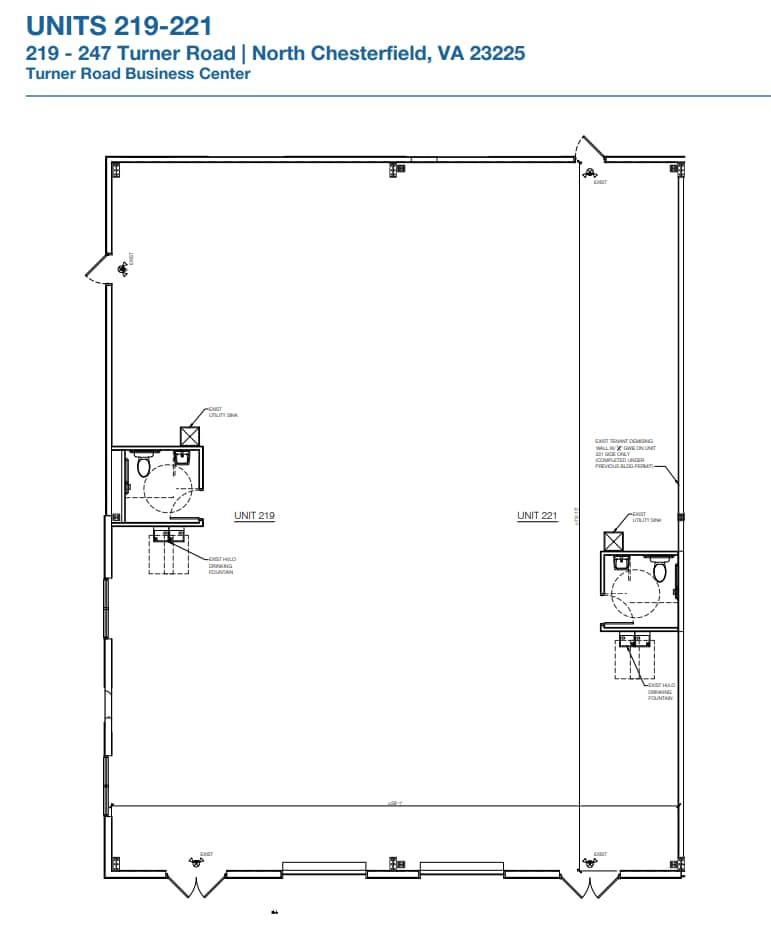 219 Turner Rd, North Chesterfield, VA à louer Plan d’étage– Image 1 sur 1