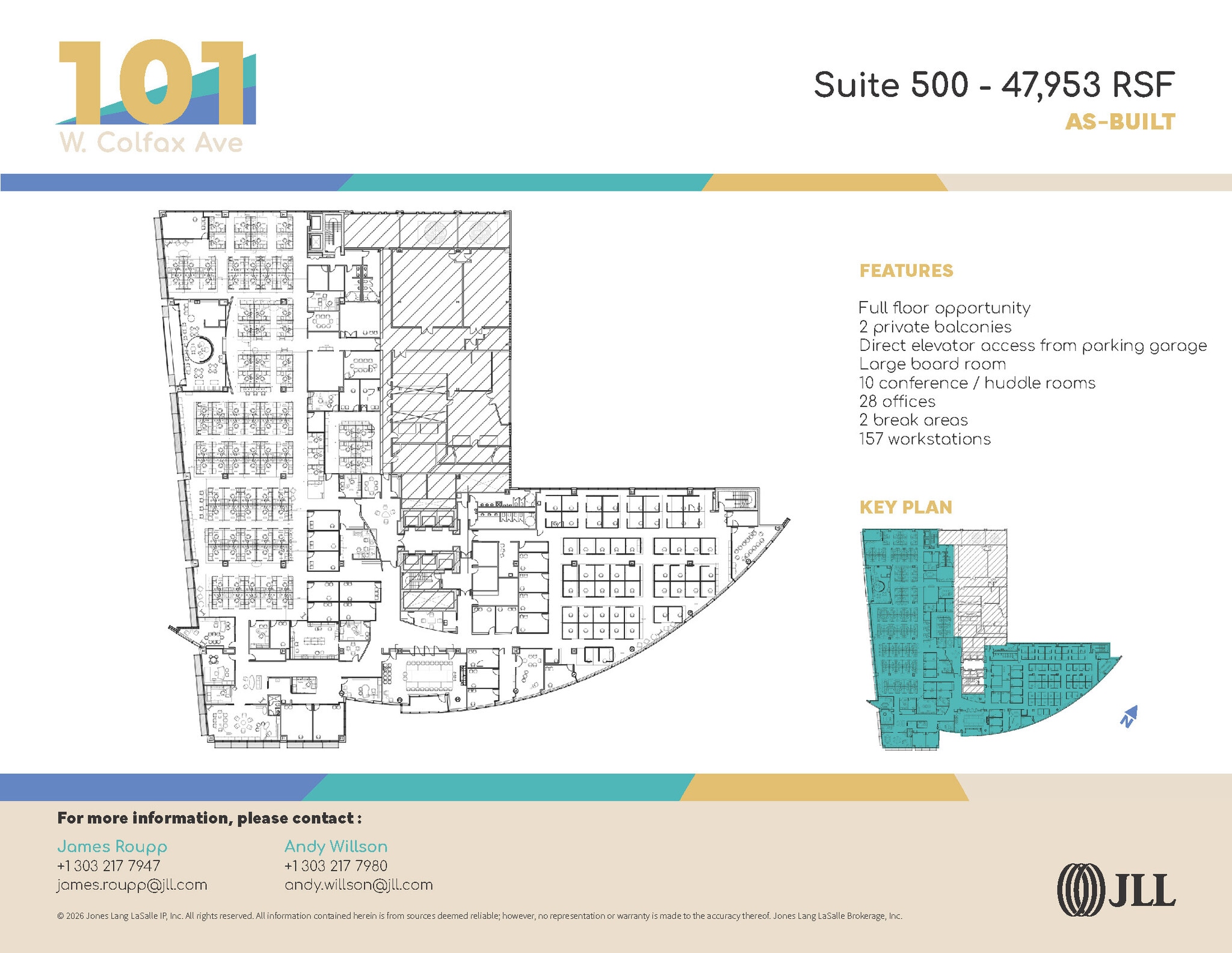 101 W Colfax Ave, Denver, CO à louer Plan d’étage– Image 1 sur 1