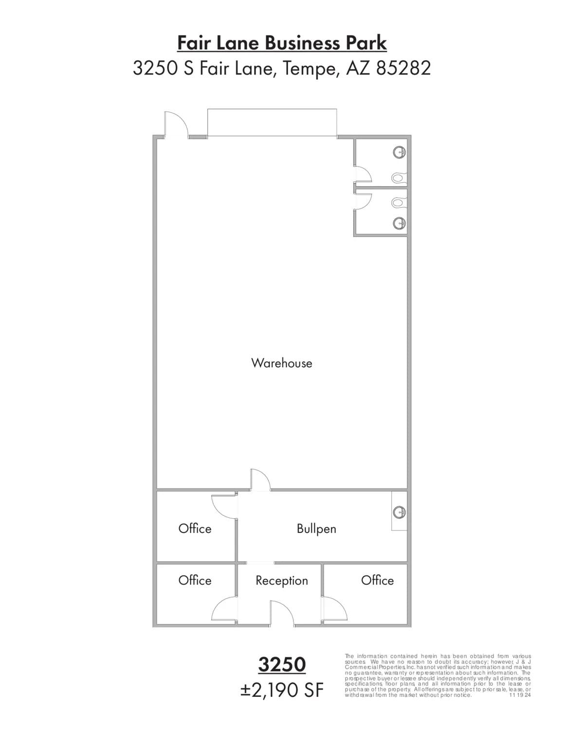3202-3254 S Fair Ln, Tempe, AZ à louer Plan d’étage– Image 1 sur 1