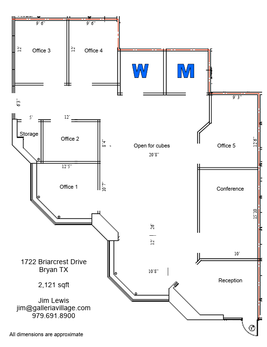 1716 Briarcrest Dr, Bryan, TX à louer Plan d’étage– Image 1 sur 1