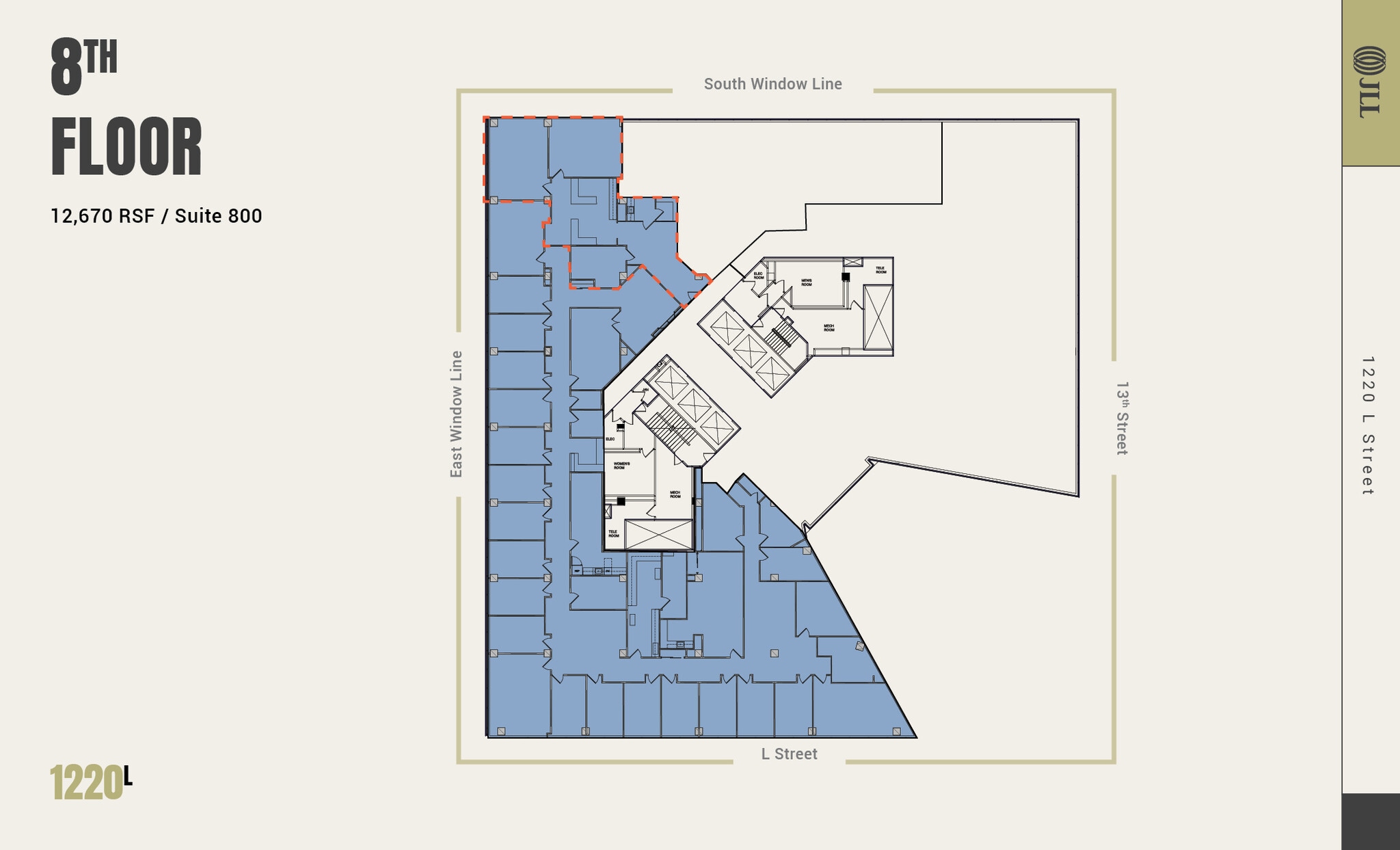 1220 L St NW, Washington, DC à louer Plan d’étage– Image 1 sur 1