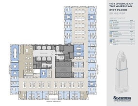 1177 Avenue Of The Americas, New York, NY à louer Plan d’étage– Image 2 sur 4