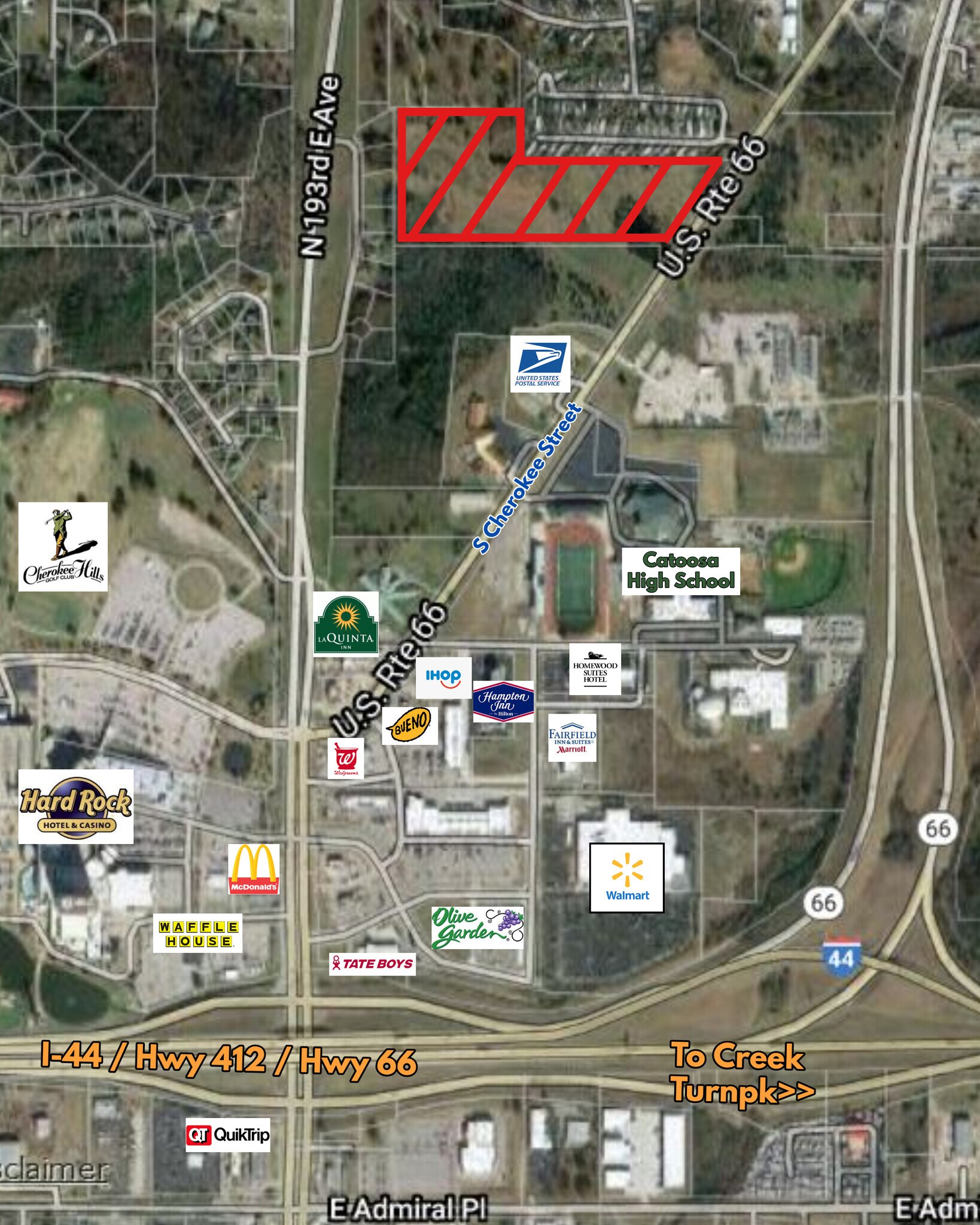 TBD S Cherokee St, Catoosa, OK à vendre Photo de l’immeuble– Image 1 sur 12
