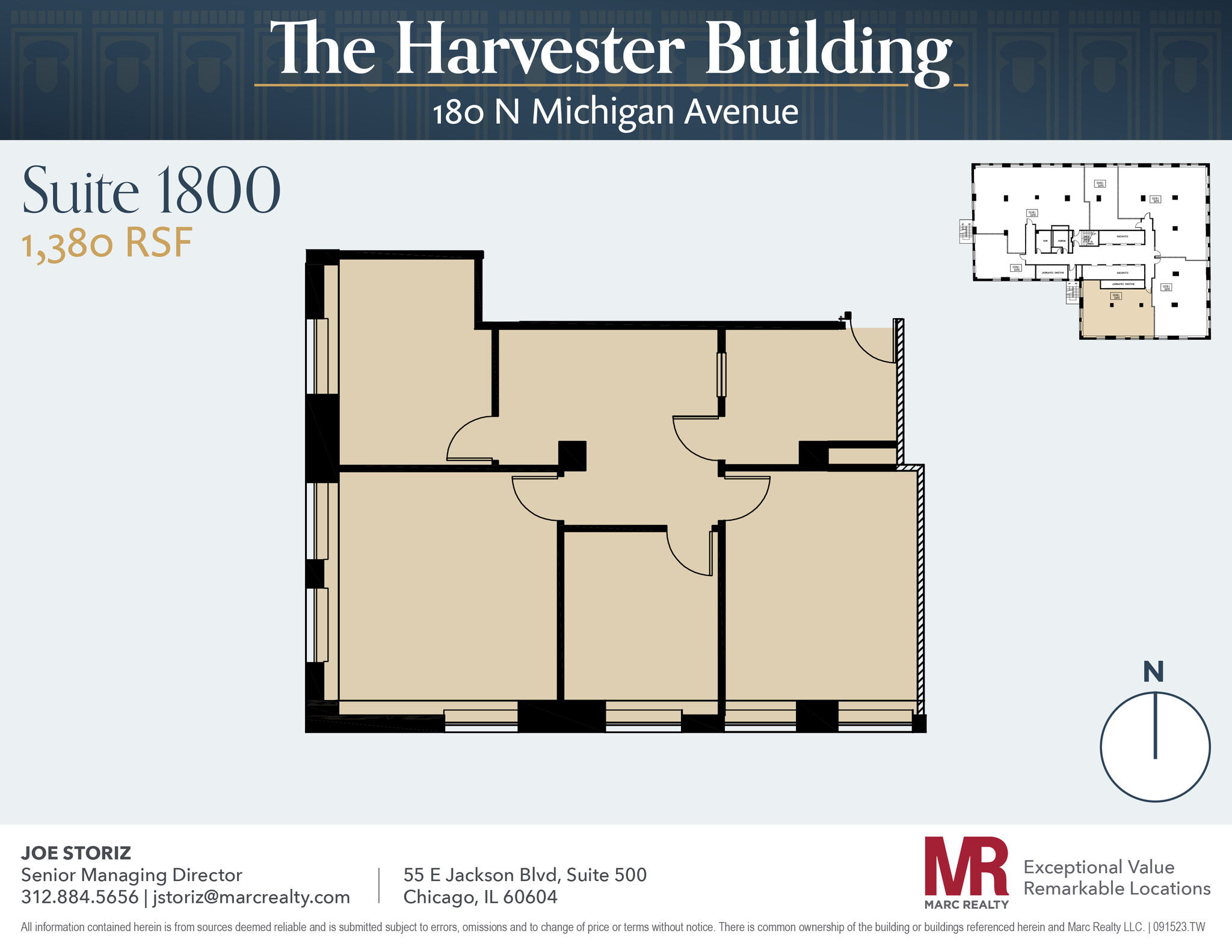 180 N Michigan Ave, Chicago, IL à louer Plan d’étage– Image 1 sur 1