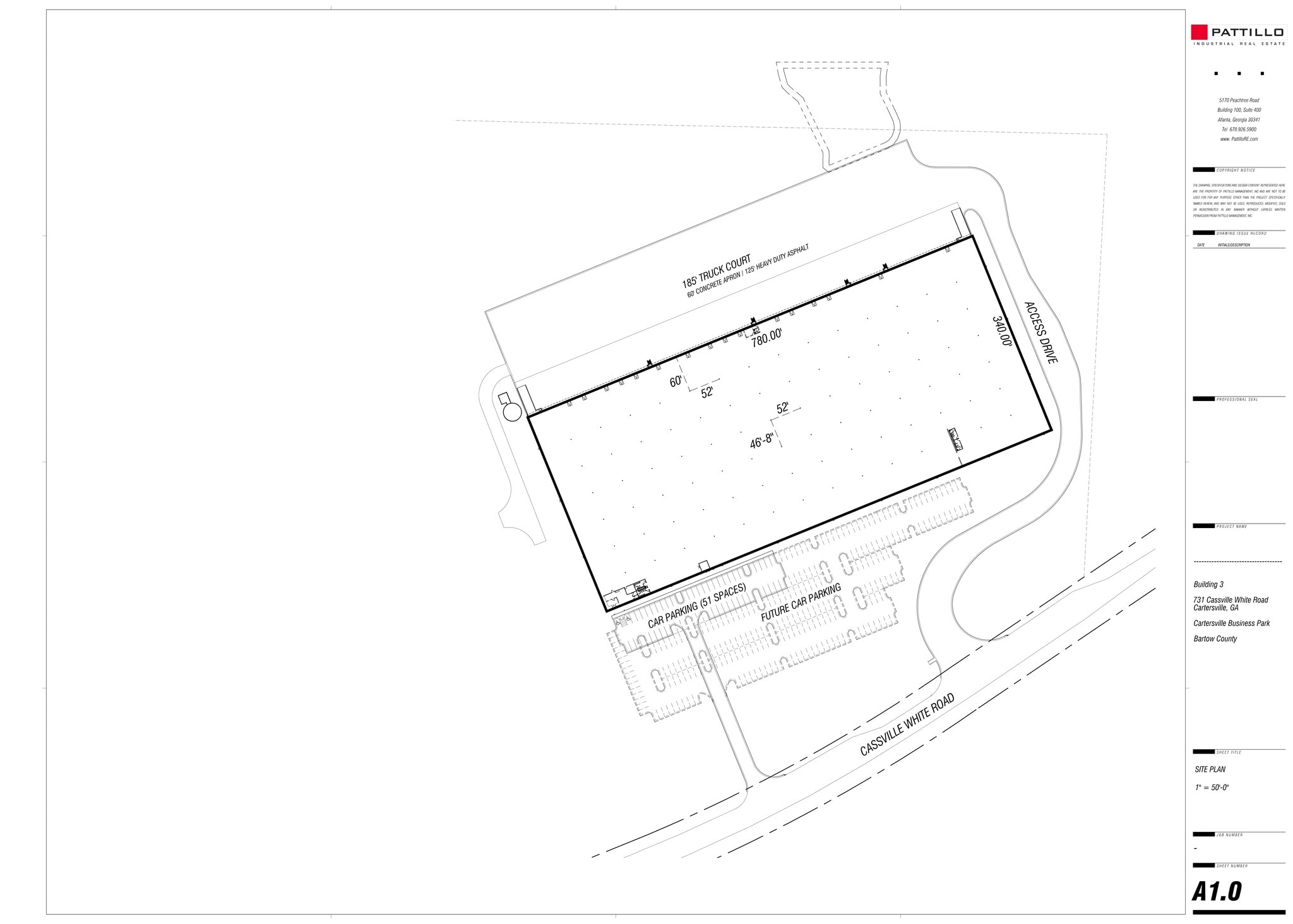 731 Cassville White Rd, Cartersville, GA à louer Plan de site– Image 1 sur 2
