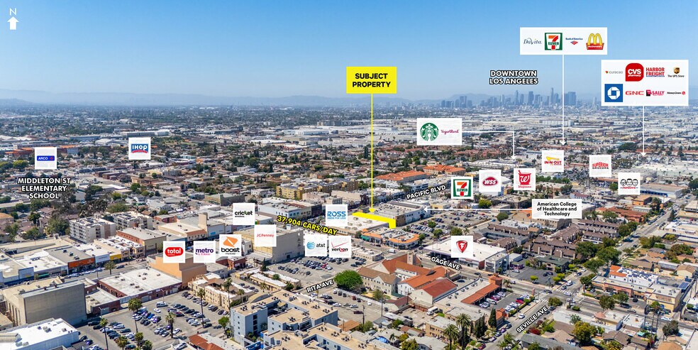 6350 Pacific Blvd, Huntington Park, CA à vendre - Aérien – Image 2 sur 4