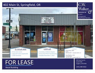 Plus de détails pour 402-406 Main St, Springfield, OR - Local commercial à louer
