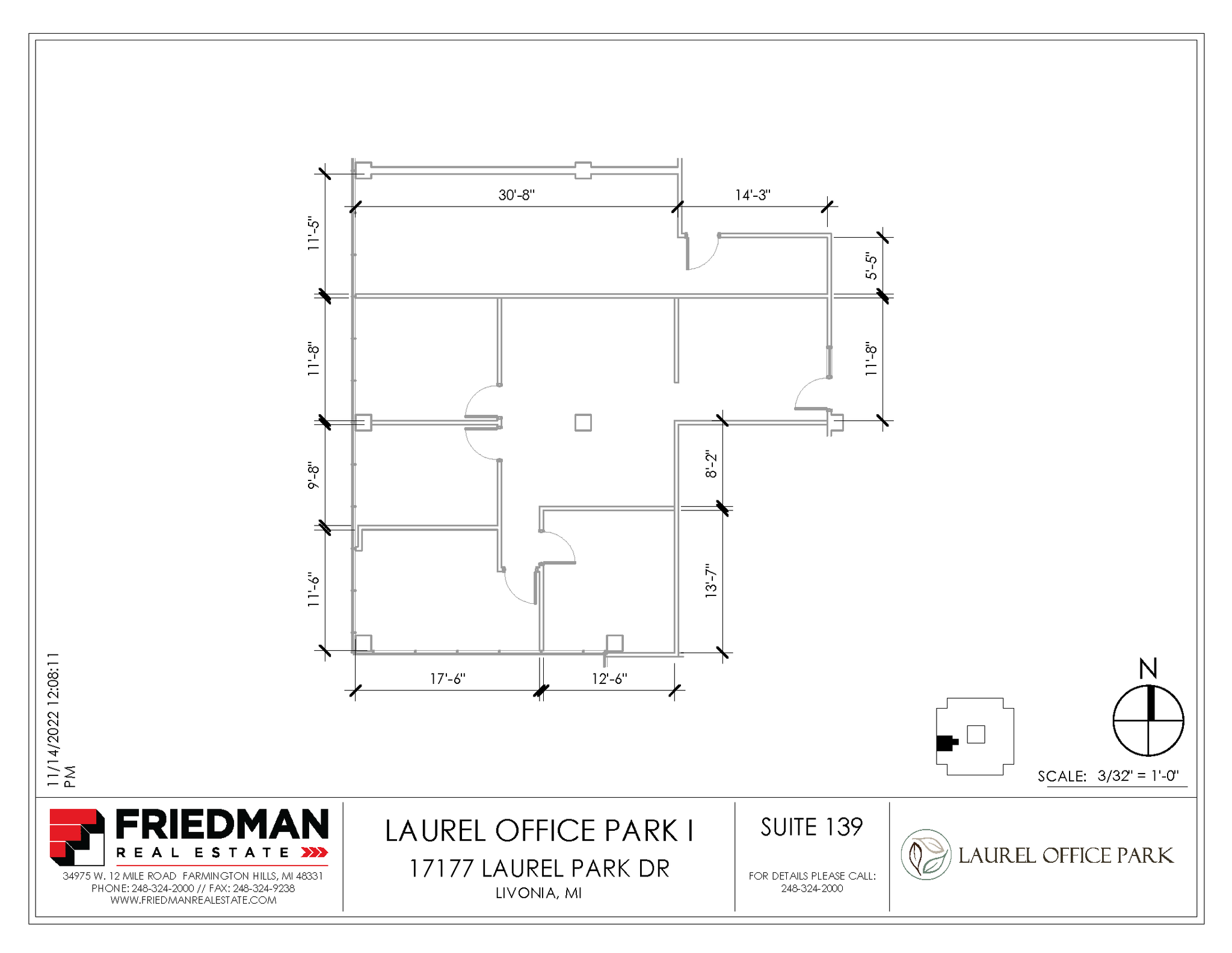 17177 N Laurel Park Dr, Livonia, MI à louer Plan d’étage– Image 1 sur 2