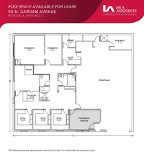 55 N Garden Ave, Roselle, IL à louer Plan d’étage– Image 1 sur 1