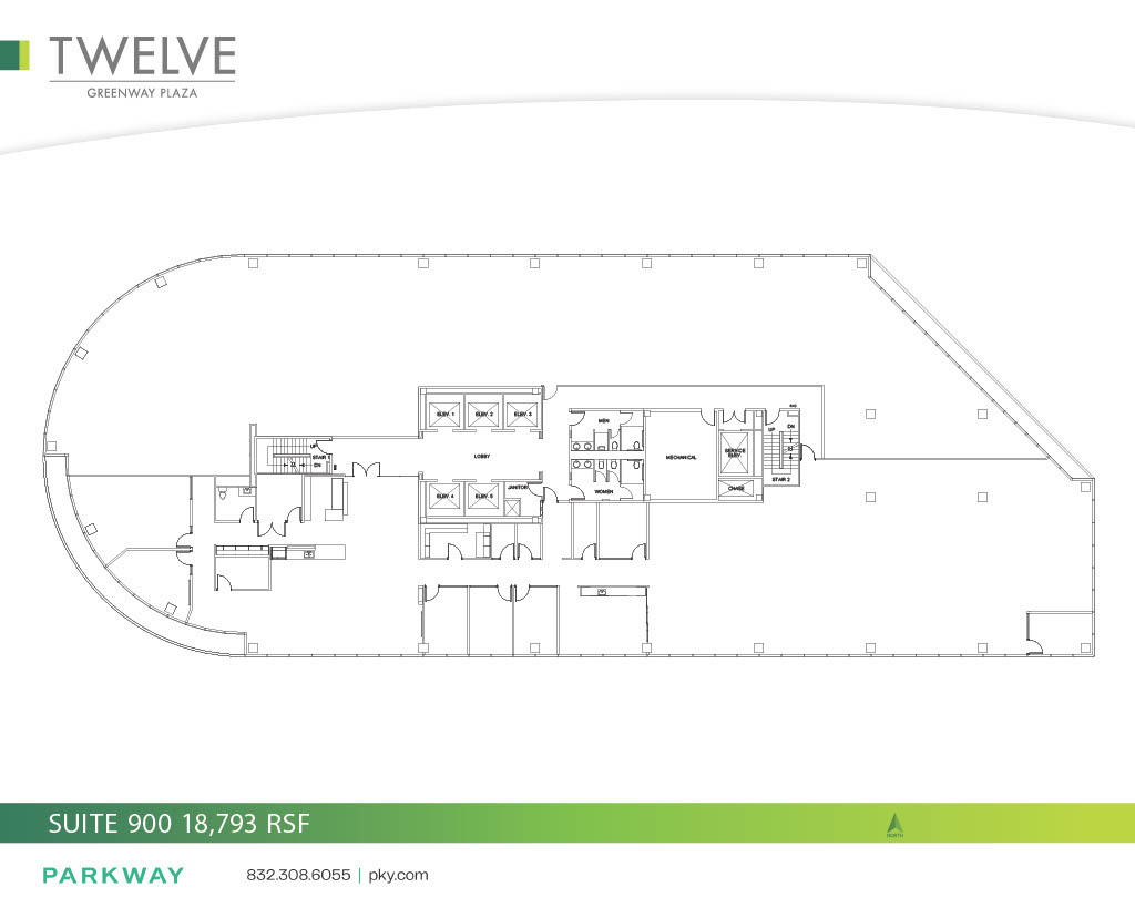 12 Greenway Plz, Houston, TX à louer Plan d’étage– Image 1 sur 3