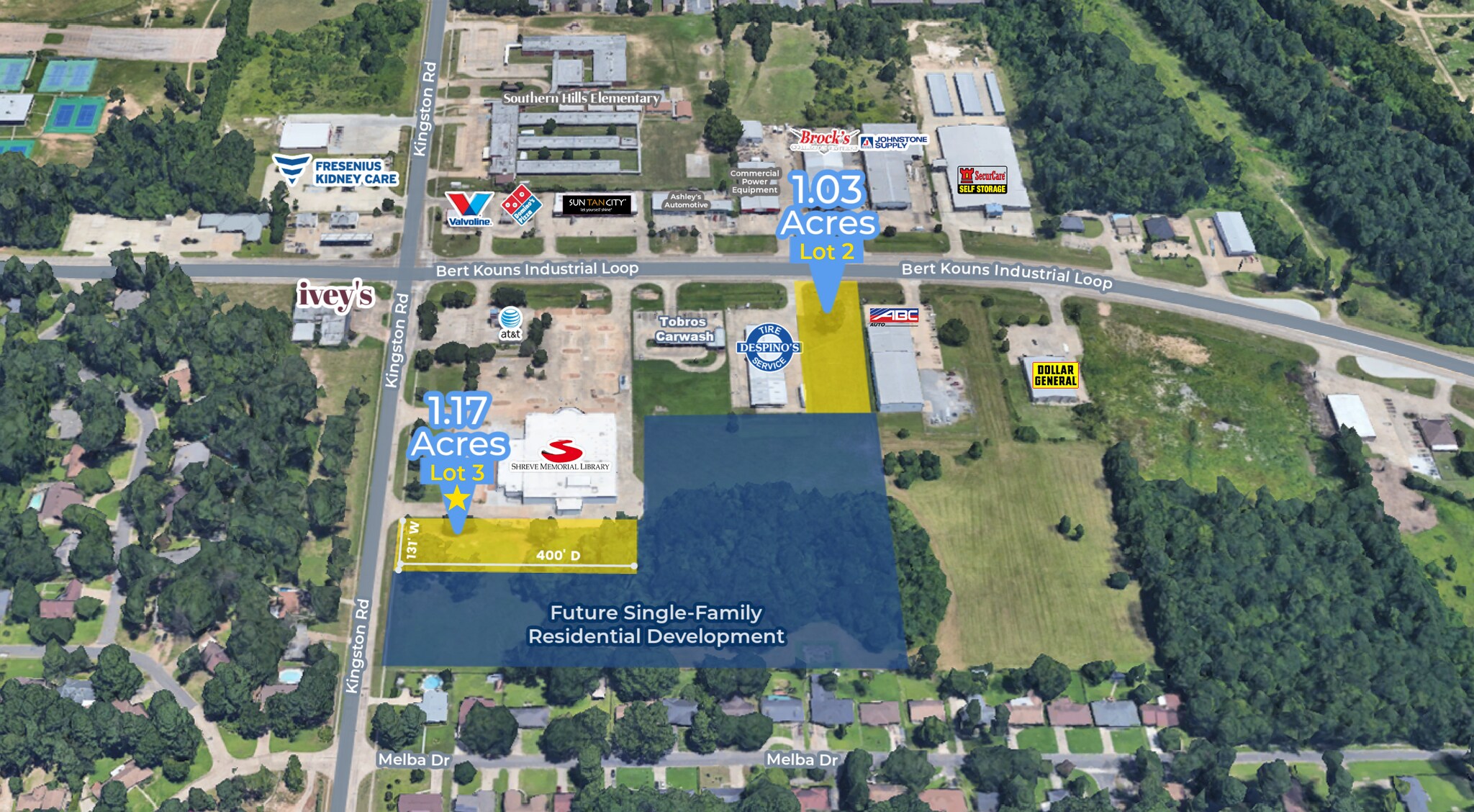 Kingston, Shreveport, LA à vendre Aérien– Image 1 sur 3