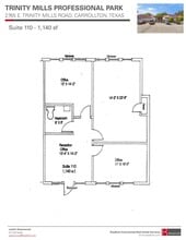 2761 E Trinity Mills Rd, Carrollton, TX à louer Plan d’étage– Image 1 sur 1