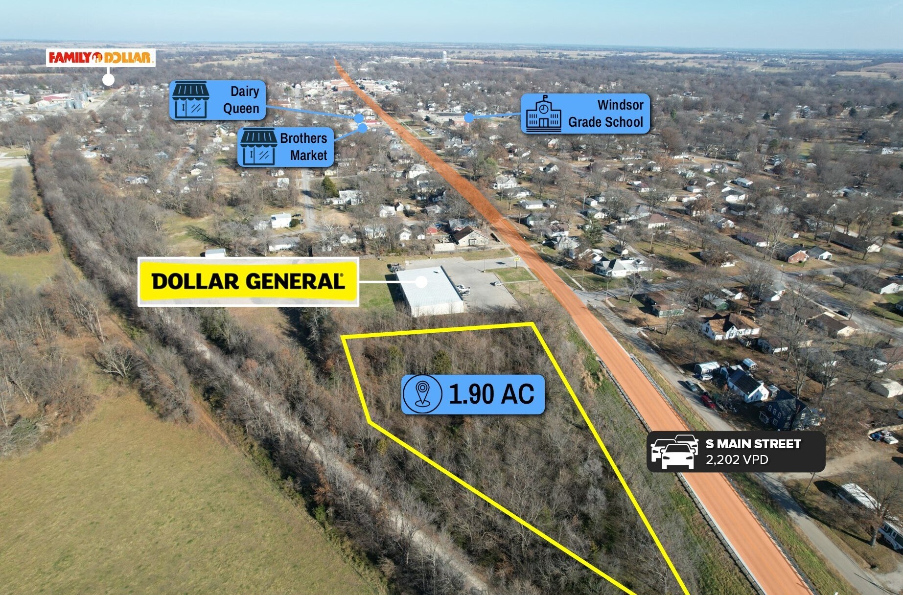 adj. to 806 South Main Street St, Windsor, MO à vendre Photo de l’immeuble– Image 1 sur 9