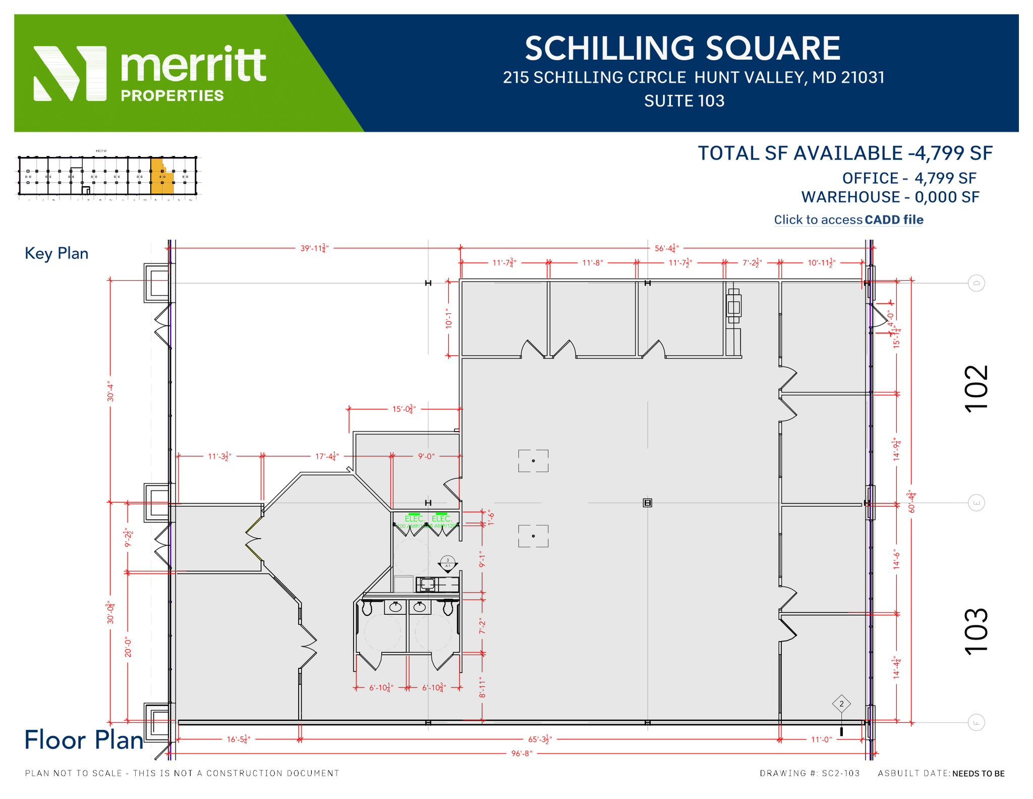 215 Schilling Cir, Hunt Valley, MD à louer Plan d’étage– Image 1 sur 1
