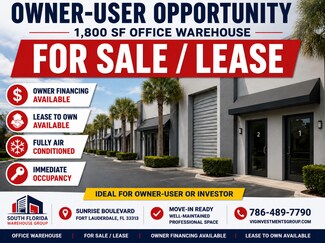 Plus de détails pour 6761 W Sunrise Blvd, Plantation, FL - Industriel/Logistique à vendre
