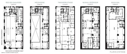 777 Rue Sainte-Catherine O, Montréal, QC à louer Plan d’étage– Image 1 sur 2
