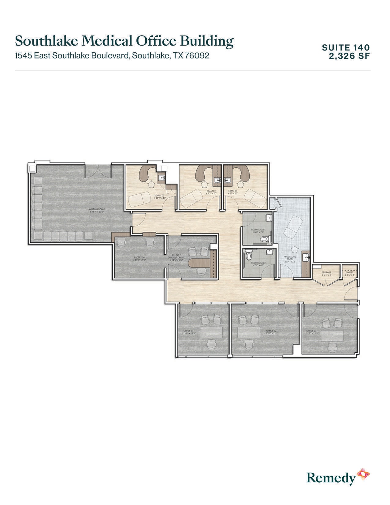 1545 E Southlake Blvd, Southlake, TX à louer Plan d’étage– Image 1 sur 1