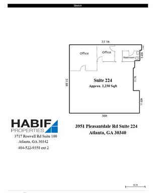 3951 Pleasantdale Rd, Doraville, GA à louer Plan d’étage– Image 1 sur 5