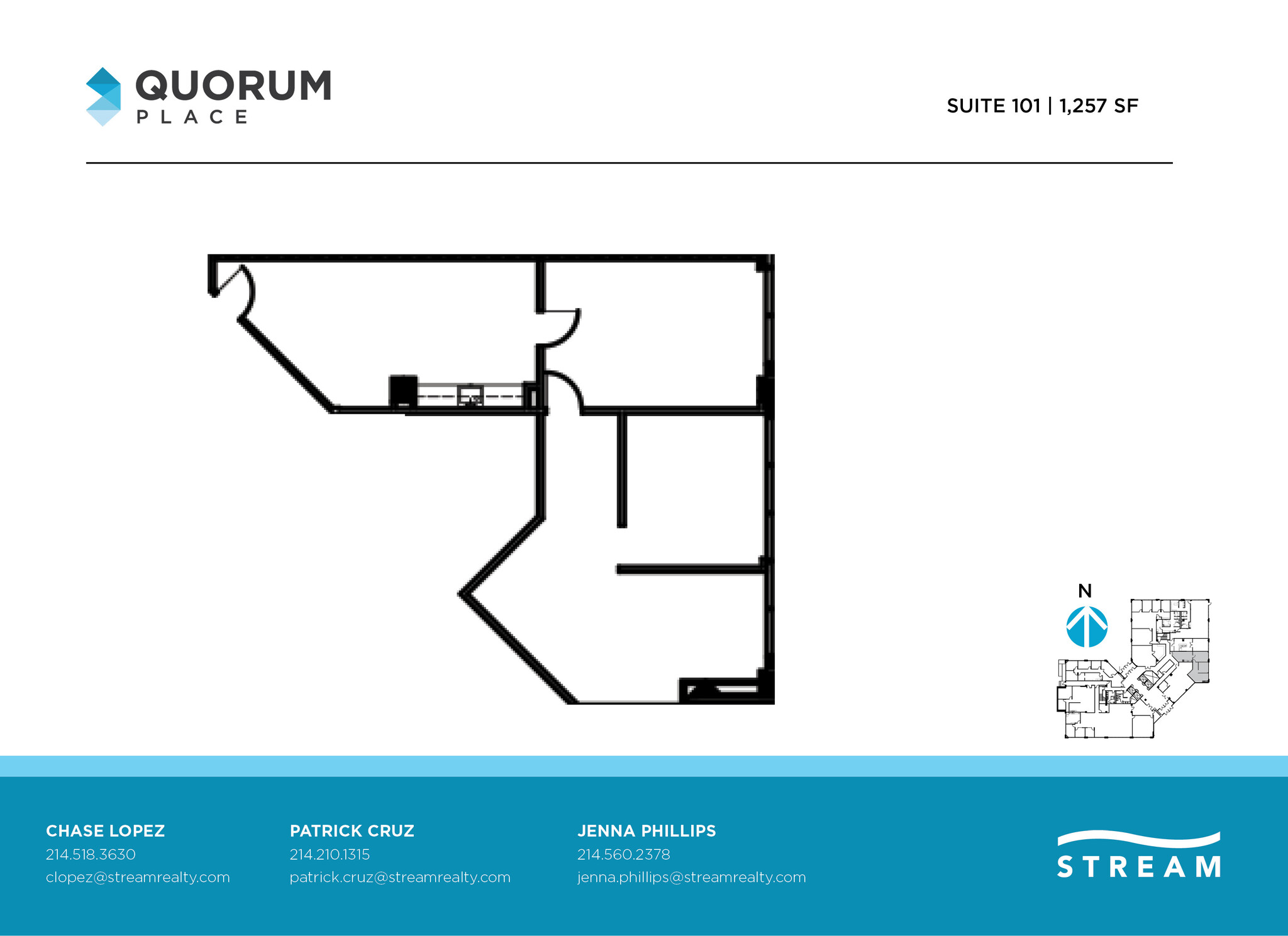 14901 Quorum Dr, Dallas, TX à louer Plan d’étage– Image 1 sur 1