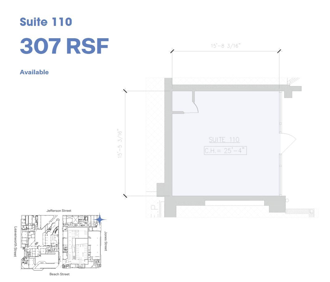 333 Jefferson St, San Francisco, CA à louer Plan d’étage– Image 1 sur 1